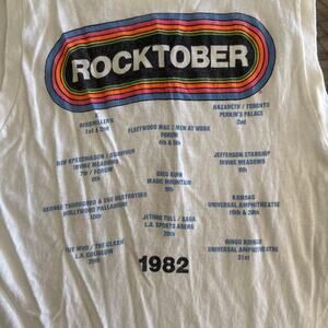 (RARE) VINTAGE 1982 KLOS 95 1/2 ROCKTOBER Concert T Shirt Sleeveless Size L